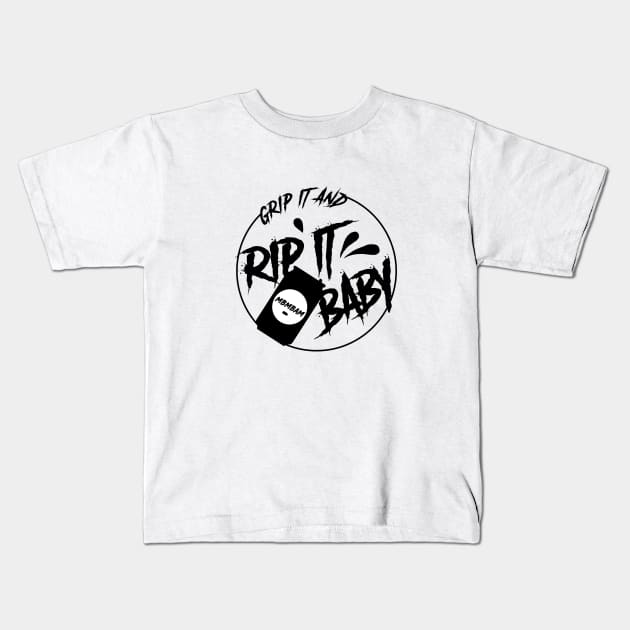 Grip It and Rip It (Black Logo) Kids T-Shirt by usernate